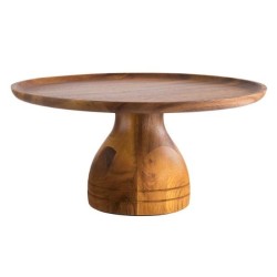 Porta Pasteles Alto "ACACIA" Madera | Base Antirrayaduras | APS 33295