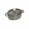 LOS GEMELOS STAUB 40509-481-0 Cocotte STAUB oval gris grafito de hierro colado . Diametro: 17cm