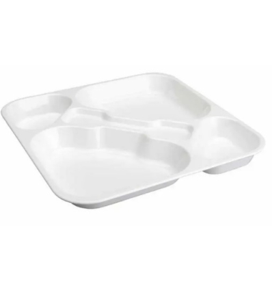 Bandeja de Autoservicio BPA-Free | Apilable 33x33 | Policarbonato Blanco