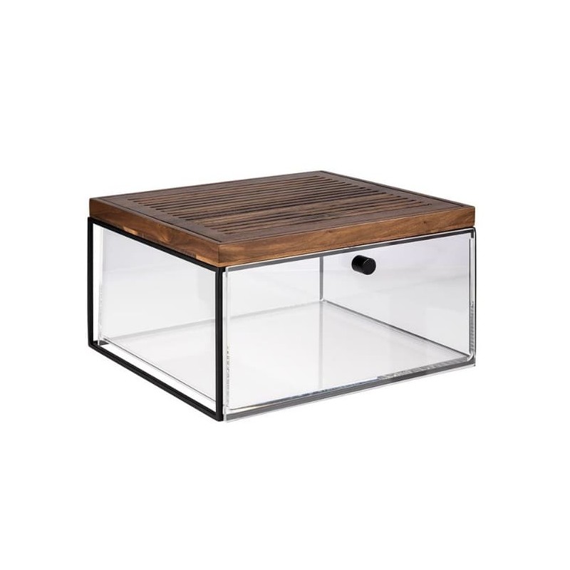 Cajonera para buffet  |Metal y Madera de Nogal|Hostelería