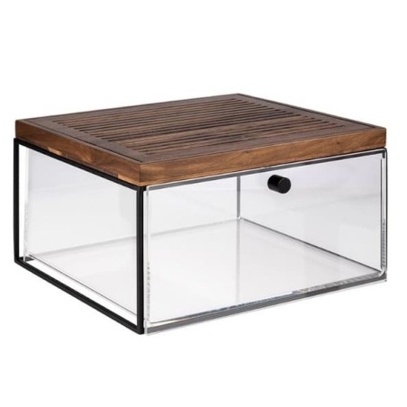 Cajonera para buffet  |Metal y Madera de Nogal|Hostelería