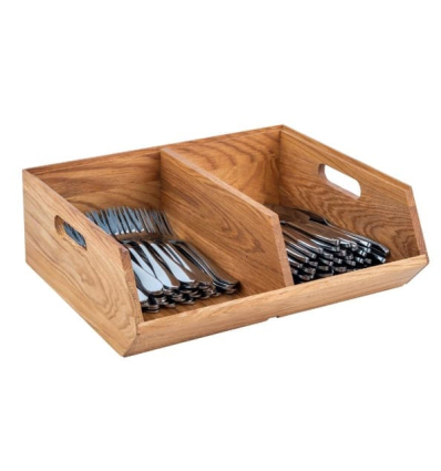 Caja Buffet de Madera con 2 Compartimentos | Roble Aceitado| APS 11729