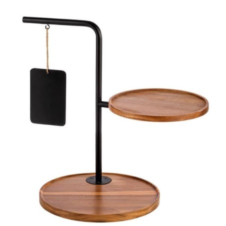 Soporte Expositor de Dos Alturas Iron | APS 30334 | Metal y Madera