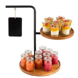 Soporte Expositor de Dos Alturas Iron | APS 30334 | Metal y Madera