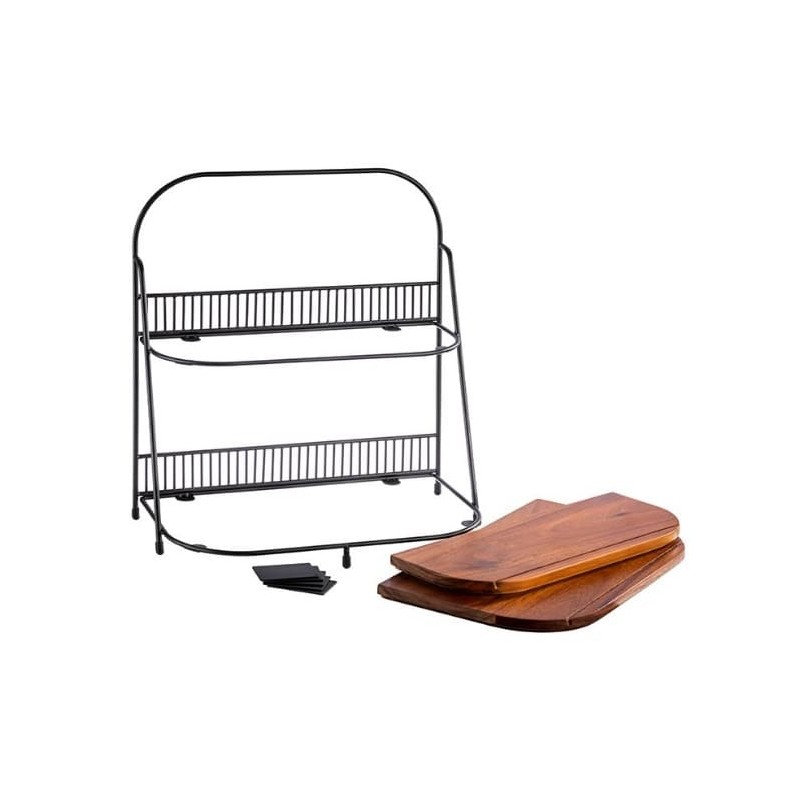 Expositor Soporte de 2 Alturas | APS 30339 | Set de 11 Piezas|Buffet
