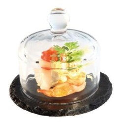 Mini Bandeja de Pizarra con Campana | APS 00984 | Buffet|Hostelería