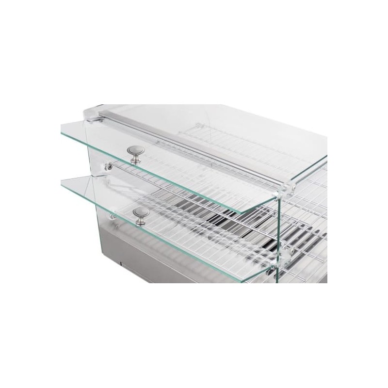 Vitrina Térmica 45L |Acero Inoxidable y Cristal| Hostelería