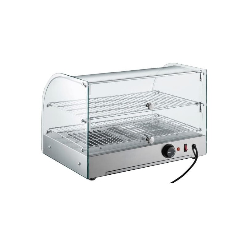 Vitrina Térmica 45L |Acero Inoxidable y Cristal| Hostelería