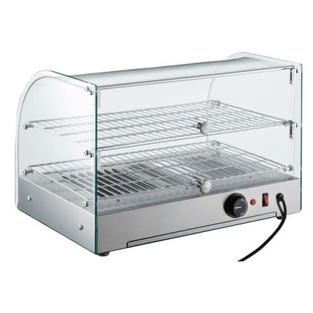 Vitrina Térmica 45L |Acero Inoxidable y Cristal| Hostelería