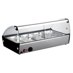 Vitrina Térmica 4xGN1/3 | Lacor 69602 | Acero  y Cristal|Hostelería