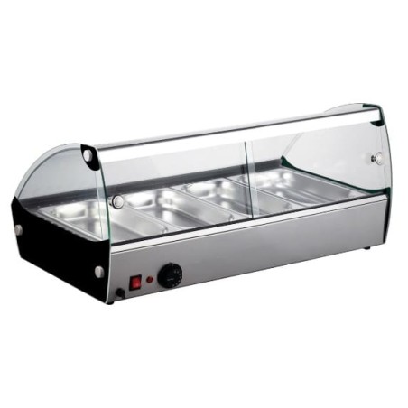 Vitrina Térmica 4xGN1/3 | Lacor 69602 | Acero  y Cristal|Hostelería