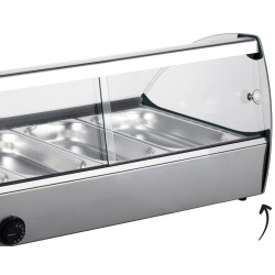 Vitrina Térmica GN1/3 |  Acero Cristal| Buffet| Hostelería
