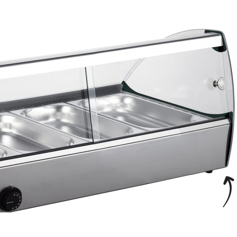 Vitrina Térmica GN1/3 |  Acero Cristal| Buffet| Hostelería