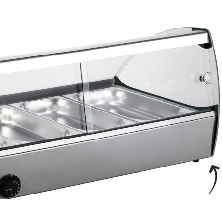 Vitrina Térmica GN1/3 |  Acero Cristal| Buffet| Hostelería