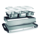 Calentador Buffet 3 x GN 1/3 | Lacor 69445 | 300W Acero Inoxidable