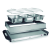 Calentador Buffet 3 x GN 1/3 | Lacor 69445 | 300W Acero Inoxidable