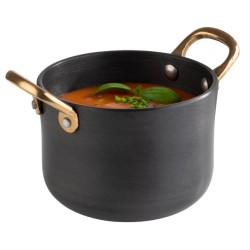 Mini Olla | APS 40740 | Latón y Aluminio 0,6 L | Diseño Rústico|Buffet