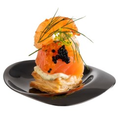 Mini Plato "Pebbles", Set de 4 | APS 40793 | Acero Inoxidable Bronce