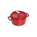 LOS GEMELOS STAUB 40509-814-0 Cocotte STAUB redonda cereza de hierro colado . Diametro: 18cm