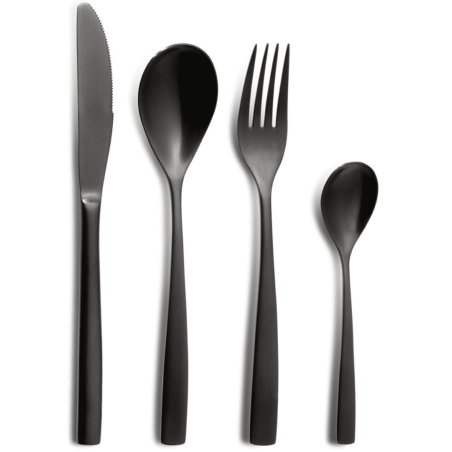 Cuchara de Café Barcelona Negro 14 cm (12 uds) | Comas