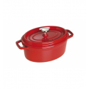 LOS GEMELOS STAUB 40509-830-0 Cocotte STAUB oval cereza de hierro colado . Diametro: 23cm