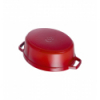 LOS GEMELOS STAUB 40509-830-0 Cocotte STAUB oval cereza de hierro colado . Diametro: 23cm