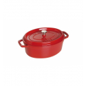 LOS GEMELOS STAUB 40509-846-0 Cocotte STAUB oval cereza de hierro colado . Diametro: 27cm