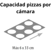 Horno Pizza 550 Napolitano | 6 Pizzas Ø33 cm | Campana y Fermentador