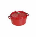 LOS GEMELOS STAUB 40509-861-0 Cocotte STAUB redonda cereza de hierro colado . Diametro: 30cm