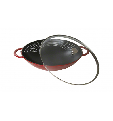 LOS GEMELOS STAUB 40509-898-0 Wok cast iron STAUB. Diameter: 37cm