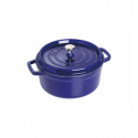 LOS GEMELOS STAUB 40510-283-0 Cocotte STAUB redonda azul oscuro de hierro colado . Diametro: 24cm