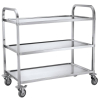 Carro de Servicio 3 Estantes | Acero Inox | 96 cm Alto