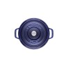 LOS GEMELOS STAUB 40510-283-0 Cocotte STAUB ronde bleu foncé en fonte . Diamètre: 24cm