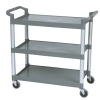 Carro de Servicio 96 cm Alto | 3 Niveles | 120 kg Máx | Polipropileno y Aluminio