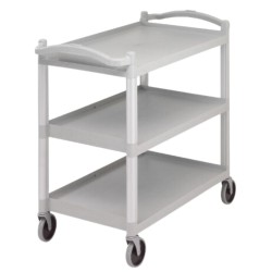 Carro de Servicio 95 cm Alto | 3 Niveles | Gris Moteado | Cambro BC340KD-48