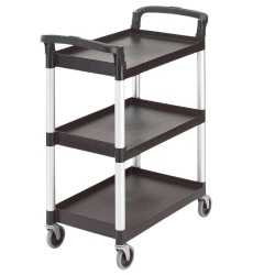 Carro  Servicio 83.5 cm Alto | 3 Niveles | Negro | Cambro BC331KD-110