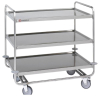 Carro de Servicio Reforzado | 93.2 cm Alto | 3 Estantes | Acero Inox | 100x60 cm