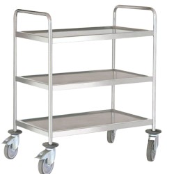 Carro Servicio | 3 Estantes | Acero Inox | 80x50 cm | Pujadas P80270