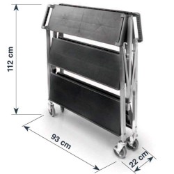 Carro Servicio Plegable | 3 Estantes | 93x51 cm | Lacor 66247
