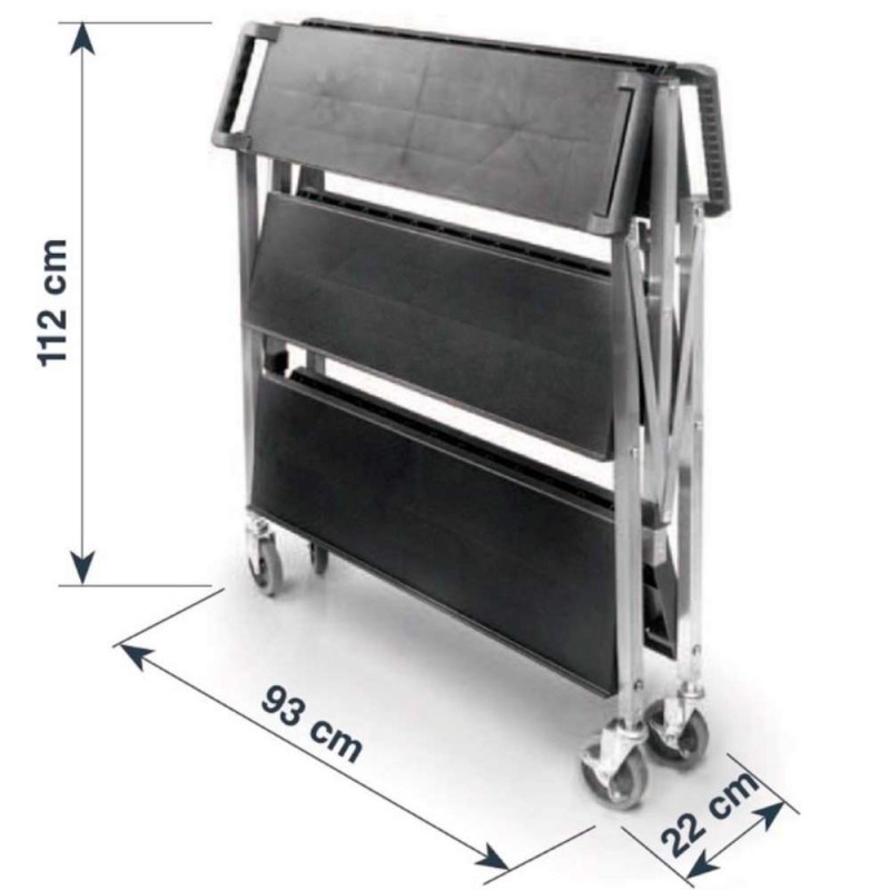 Carro Servicio Plegable | 3 Estantes | 93x51 cm | Lacor 66247