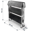 Carro Servicio Plegable | 3 Estantes | Acero Inox | 93x51 cm | Lacor 66247