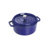 LOS GEMELOS STAUB 40510-284-0 Cocotte STAUB ronde bleu foncé en fonte . Diamètre: 26cm