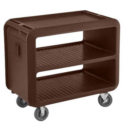 Carro Servicio Pro | 3 Estantes | 2 Ruedas Rígidas | Marrón | Cambro SC337-131