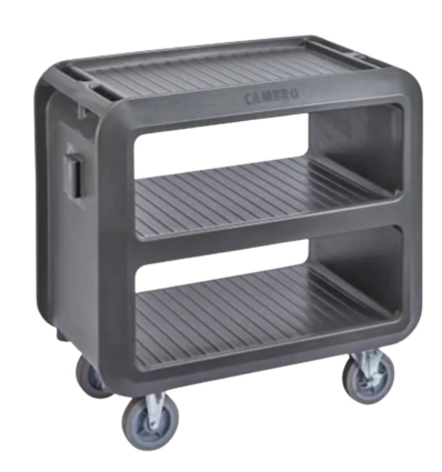 Carro Servicio Pro | 3 Estantes | Ruedas Rígidas | Gris | Cambro SC337-615