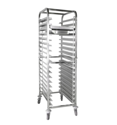 Carro bandejero acero inox 18 alturas 47 x6 2x h173,5 cm