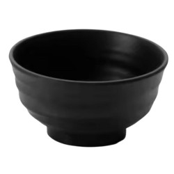 Bol Redondo Melamina Black Ø12 cm | Pack 6 | Hostelería Ref. 63364