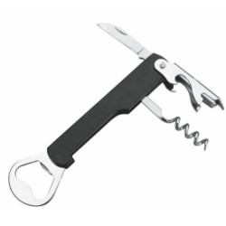 Sacacorchos + Abrechapas | Acero Inoxidable | IBILI 784700 | 12 uds