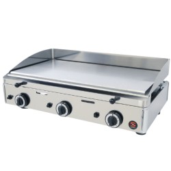 Plancha de Gas | 760x400 mm | Cromo Duro | 3 Quemadores | SPC-801