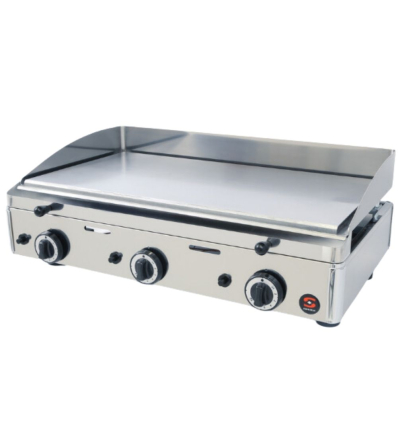 Plancha de Gas | Cromo Duro | 760x400 mm | 8700 W | 3 Quemadores | SPC-801