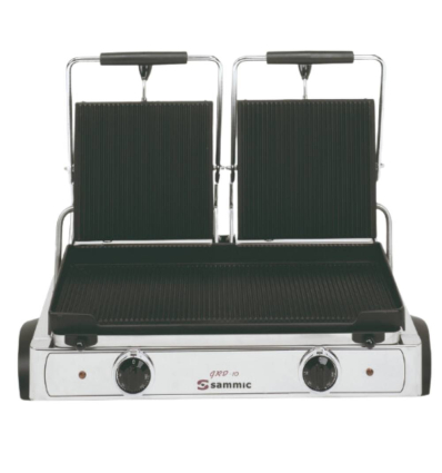 Plancha Snack Eléctrica | Doble Acanalada | 550x245 mm | 3600 W | GRD-10